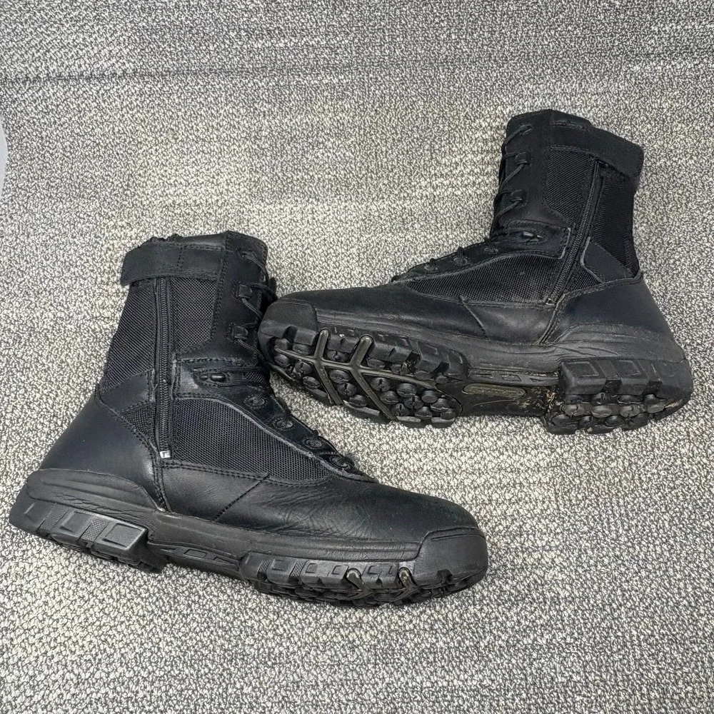Bates Tactical Sport Mens Size 13 M Black Leather Side Zip Combat Boots E02261